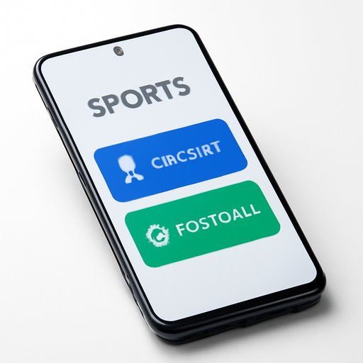 Mobile screen with heybaji Sports Menu